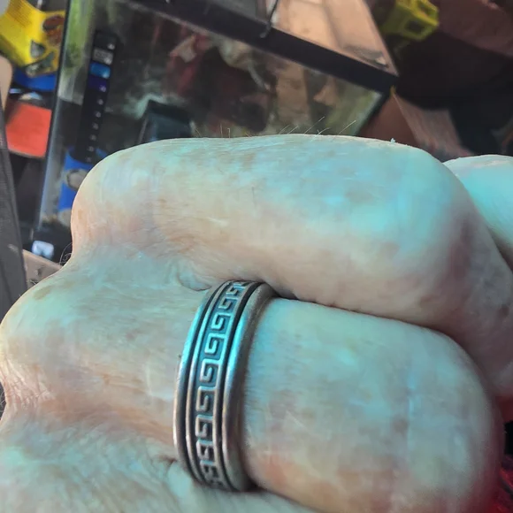 Mens 925 Silver Rotating Center Ring Sz 12 - Picture 7 of 7